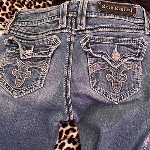 Amazing Rock Revival Blue Low Rise Boot Jeans